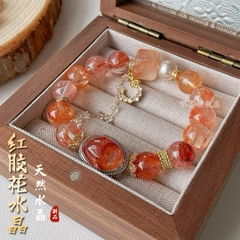 Vòng tay phong thủy đá mặt trời Sunstone tự nhiên cao cấp TS101240