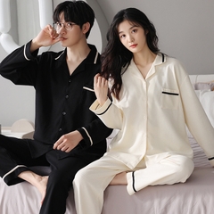 Set bộ đồ ngủ thun gân cao cấp thanh lịch sang trọng thu đông mới nhất D543240