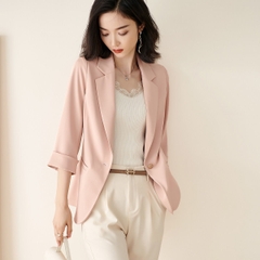 Áo blazer Nữ Một Nút Slim Fit Tay Lửng phong cách công sở D254240