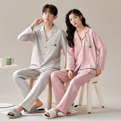Set bộ đồ ngủ thun gân cao cấp thanh lịch sang trọng thu đông mới nhất D543240