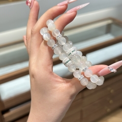 Vòng tay phong thủy Đá Mặt Trăng bạc S925 cao cấp TS107240