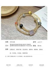 Vòng tay Wrap Bracelet đá tự nhiên ngũ sắc Cao Cấp TS116240