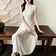 Đầm trắng voan phong cách Trung Hoa thanh lịch nhẹ nhàng khí chất tao nhã xu hướng hottrend  D167240