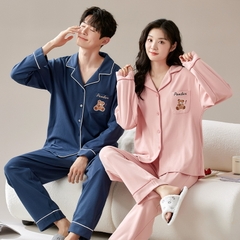 Set bộ đồ ngủ thun gân cao cấp thanh lịch sang trọng thu đông mới nhất D543240
