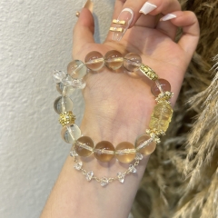 Vòng tay đá tự nhiên Aquamarine, Thạch Anh Xanh Bạc S925 Cao Cấp TS115240