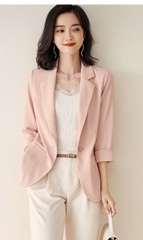 Áo blazer Nữ Một Nút Slim Fit Tay Lửng phong cách công sở D254240