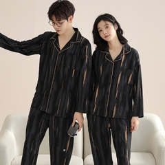 Set bộ đồ ngủ thun gân cao cấp thanh lịch sang trọng thu đông mới nhất D543240