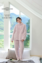 Bộ đồ ngủ nhung san hô lót lông cừu ấm áp - mặc nhà mùa thu đông