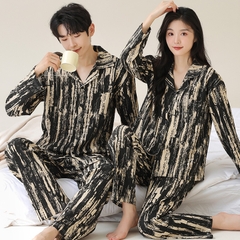 Set bộ đồ ngủ thun gân cao cấp thanh lịch sang trọng thu đông mới nhất D543240