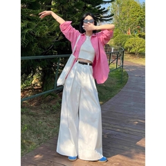 Set áo sơ mi thời trang đường phố cao cấp và áo sơ mi phong cách Hong Kong trẻ trung, mùa xuân D116250