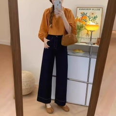Quần jean ống rộng cạp cao thu đông phong cách QJ119240