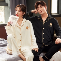 Set bộ đồ ngủ thun gân cao cấp thanh lịch sang trọng thu đông mới nhất D543240
