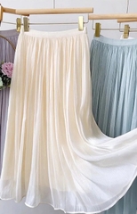 Chân váy organza pastel đủ màu phong cách nhẹ nhàng nữ tính Hàn Quốc xu hướng hot D131240