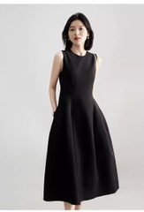 Đầm đen trắng thanh lịch phong cách sang trọng Hàn Quốc đi chơi, đi tiệc cho nàng xu hướng mới D172240