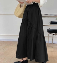 Chân váy kate thô nhiều màu lưng cao xếp li kiểu cổ điển váy đuôi cá phong cách Hàn Nhật D175240