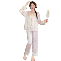 Set bộ ngủ cao cấp phối viền phong cách trung hoa D532240