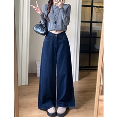 Quần jeans ống rộng cạp cao tôn dáng, phù hợp cho người thấp Quảng Châu Xiny QJ054250