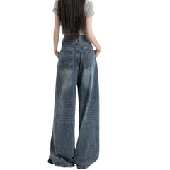 Quần jeans ống rộng lưng cao, phong cách retro Mỹ mùa hè mới, thoải mái Quảng Châu QJ070250