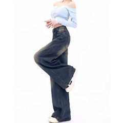 Quần jeans ống rộng retro kiểu dáng thu đông mới, lưng cao, đa năng và thời trang QJ071250