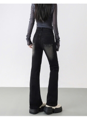 Quần jeans ống loe dạo phố nữ xuân thu mới, thiết kế cạp cao ôm dáng, Quảng Châu QJ075240