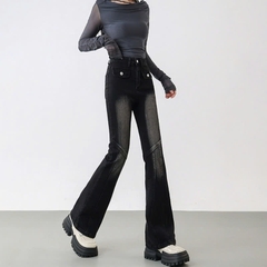 Quần jeans ống loe dạo phố nữ xuân thu mới, thiết kế cạp cao ôm dáng, Quảng Châu QJ075240