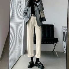 Quần jeans nữ ống rộng lưng cao mùa thu đông, thiết kế ống đứng ôm, tôn dáng, phong cách thời trang QJ077250