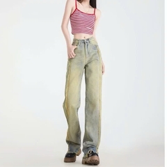 Quần jeans rách phong cách đường phố quần ống đứng đơn giản, rộng rãi QJ098250