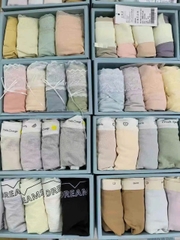 Combo 4 quần lót nữ AMYANNA xuất Nhật kháng khuẩn, chất cotton không viền, thoáng khí, co giãn thoải mái QL002250