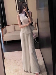 Set Vest Không Tay Xiaoxiang 2025 – Bộ Hai Mảnh Nữ Tính Thanh Lịch Kèm Quần Dài Cao D165250