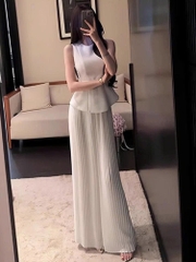 Set Vest Không Tay Xiaoxiang 2025 – Bộ Hai Mảnh Nữ Tính Thanh Lịch Kèm Quần Dài Cao D165250