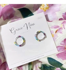 Hoa tai tròn tráng men nhỏ giọt phong cách Bai Baihe | Khóa tai retro cao cấp, kiểu nữ thanh lịch 2023  TS116250