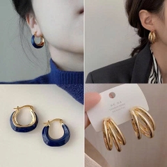 Hoa tai retro xanh Klein phong cách Pháp | Khí chất cao cấp, thiết kế niche – Xu hướng thu đông 2023 TS117250