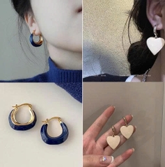 Hoa tai retro xanh Klein phong cách Pháp | Khí chất cao cấp, thiết kế niche – Xu hướng thu đông 2023 TS117250
