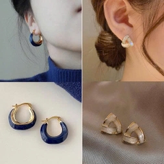 Hoa tai retro xanh Klein phong cách Pháp | Khí chất cao cấp, thiết kế niche – Xu hướng thu đông 2023 TS117250