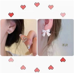 Khuyên tai kẹp bạc nữ không cần xỏ lỗ | Đeo ngủ được – Thiết kế ngách “tình yêu” | Mùa thu 2025 TS114250