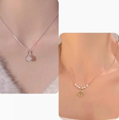 DÂY CHUYỀN MẶT ĐÁ MÃ NÃO TRẮNG – THANH LỊCH & TINH TẾ TS122250
