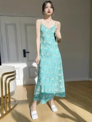 Váy Suông Lụa Satin Jacquard – Thanh Lịch Cho Mùa Xuân Hè 2025 D190250