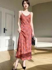 Váy Suông Lụa Satin Jacquard – Thanh Lịch Cho Mùa Xuân Hè 2025 D190250