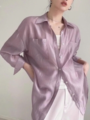 Áo Sơ Mi Lyocell Tencel 2025 – Áo Kiểu Dáng Thanh Lịch Cho Nữ D193250
