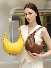 Túi Đeo Chéo Maillard Nữ 2025 – Thiết Kế Lưỡi Liềm Retro Da Thật Sang Trọng, Thời Trang Xu Hướng TX179250