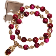 Trang Sức Vòng Tay Đá Mã Não Tự Nhiên Hai Lớp Cho Nữ – Mặt Dây Chuyền Tỳ Hưu Pixiu Độc Đáo TS129250