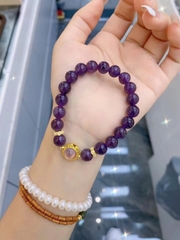 Trang sức vòng tay pha lê tím tự nhiên – Sang trọng, tinh tế, phong cách retro TS137250