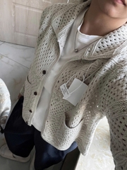 Áo khoác cardigan cổ khoét lỗ nữ – Mùa thu 2025 D253250