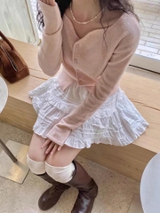 Áo khoác cardigan dệt kim nhẹ cổ chữ V Wave – Mùa xuân hè 2025 D257250