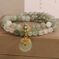 Vòng Tay Ngọc Bích Hai Lớp Aventurine – Phong Cách Trung Hoa Mới Dành Cho Nữ TS158250