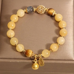 Vòng Tay Pha Lê Topaz Tự Nhiên Ánh Trăng Xám – Vẻ Đẹp Bí Ẩn & Sang Trọng TS163250