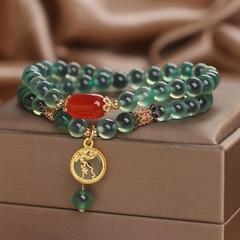 VÒNG TAY ĐÁ MÃ NÃO XANH TỰ NHIÊN HÌNH TRÁI TIM – THIẾT KẾ THỎ DỄ THƯƠNG, SANG TRỌNG VÀ TINH TẾ TS190250