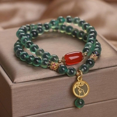 VÒNG TAY ĐÁ MÃ NÃO XANH TỰ NHIÊN HÌNH TRÁI TIM – THIẾT KẾ THỎ DỄ THƯƠNG, SANG TRỌNG VÀ TINH TẾ TS190250