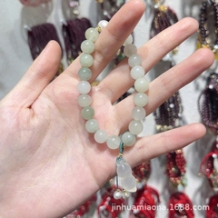 Vòng tay ngọc bích tự nhiên Tân Cương cao cấp cho nữ TS194250
