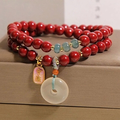 Vòng tay chu sa phong cách trung hoa mới cho nữ – sang trọng, tinh tế, mang ý nghĩa phong thủy may mắn TS216250